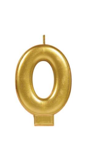 Metallic Gold Candle - No 0